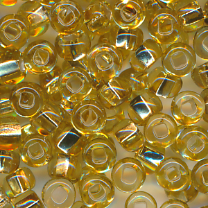 Rocailles kristall gold, Inhalt 8 g, Größe 6/0, böhmisch