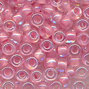 Rocailles rosa kristall, Inhalt 8 g, Größe 11/0, böhmisch