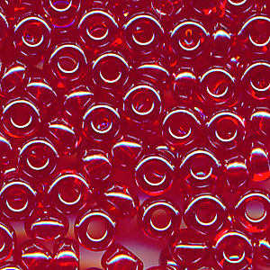 Rocailles rubin rot lüster, Inhalt 6 g, Größe 11/0, böhmisch