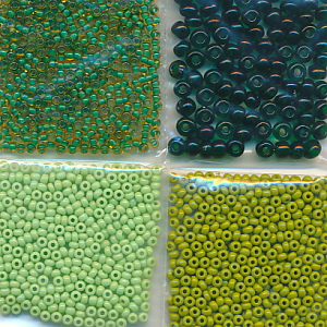 Reste-Set Rocailles, Inhalt 25 g, Größe 11/0 - 10/0